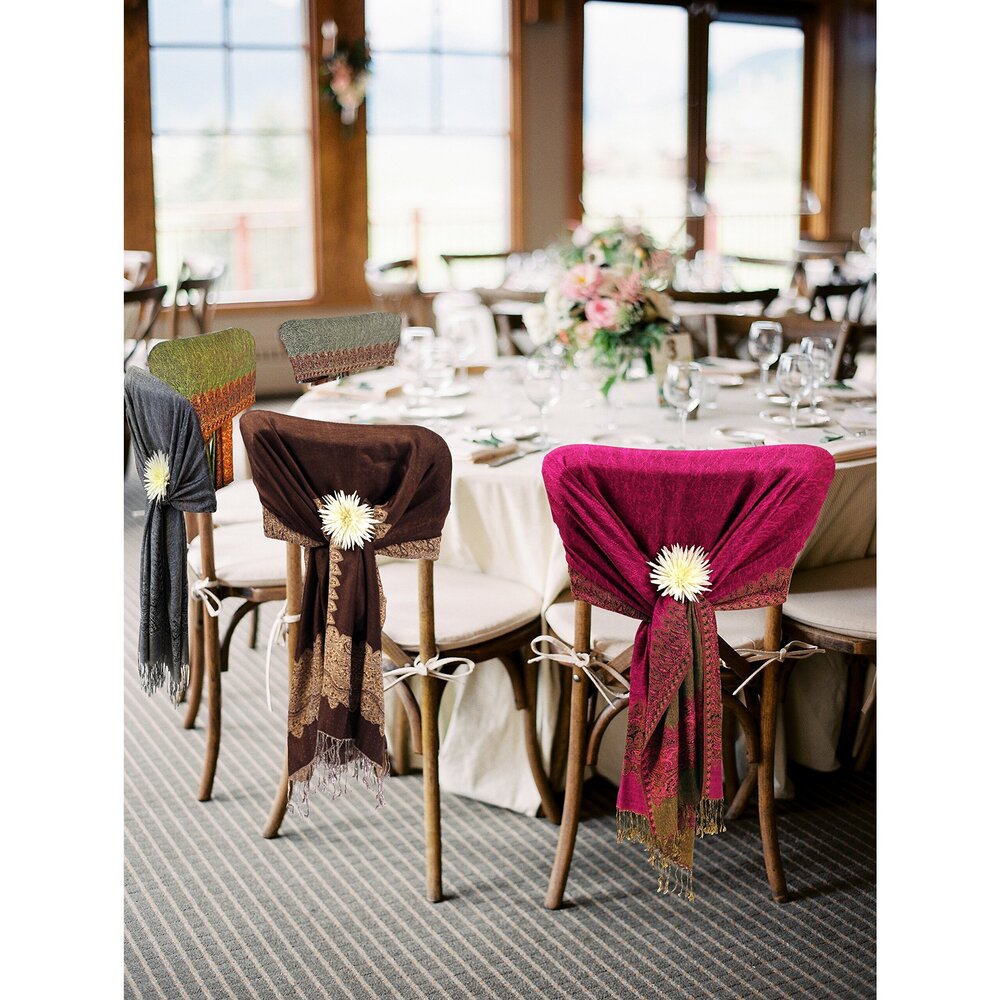 Border Pattern Layered Reversible Woven Pashmina … - image 5